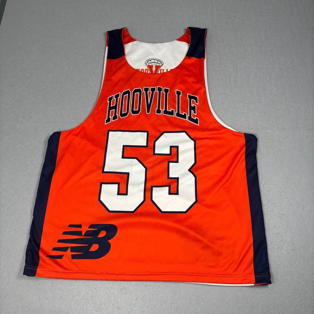 New Balance UVA Cavaliers Lacrosse Practice Jersey Hooville Reversible Sz Medium